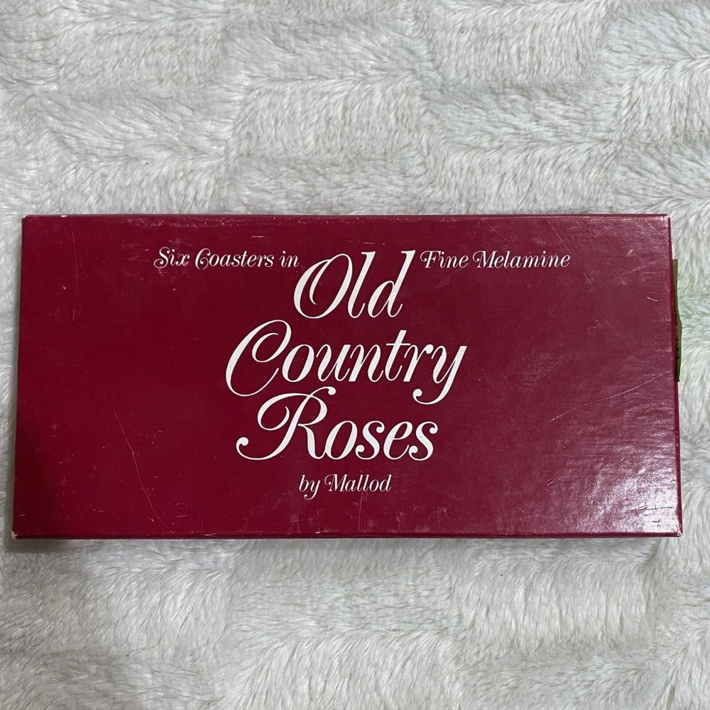 Beautiful Vintage 6x MALLOD Fine Melamine Felt Back Coasters/retro Collectibles